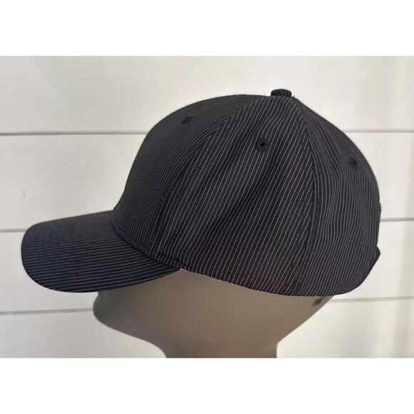 Legendary Headwear Golf Course Cap Hat Black Pinstripes Adjustable Strapback - Picture 4 of 7